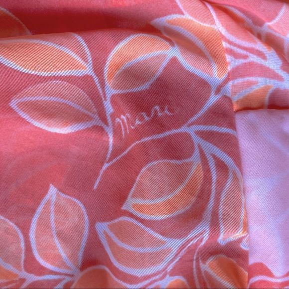 VTG MISS ELAINE 60s Sheer Mod Botanical Print ROBE/DUSTER - Picture 10 of 16